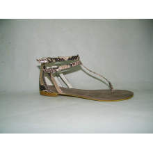 Neue Stil Damen flache Sandalen (HCY03-094)